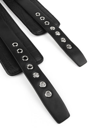 Accessoire BDSM Avanza Croc-Embossed Wrist Cuffs