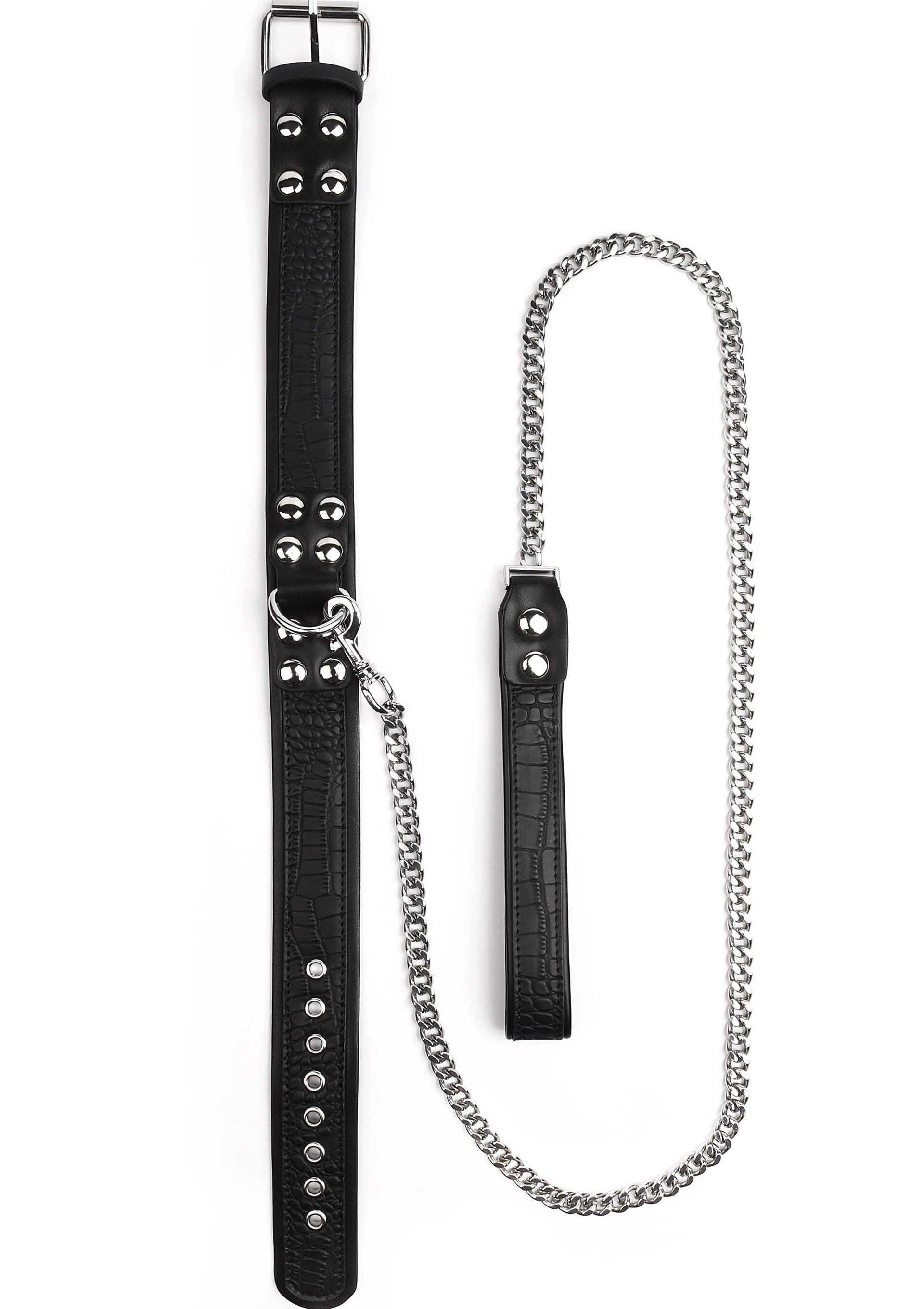 Accessoire BDSM Avanza Croc-Embossed Collar & Leash