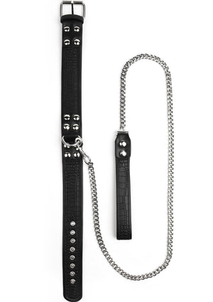 Accessoire BDSM Avanza Croc-Embossed Collar & Leash