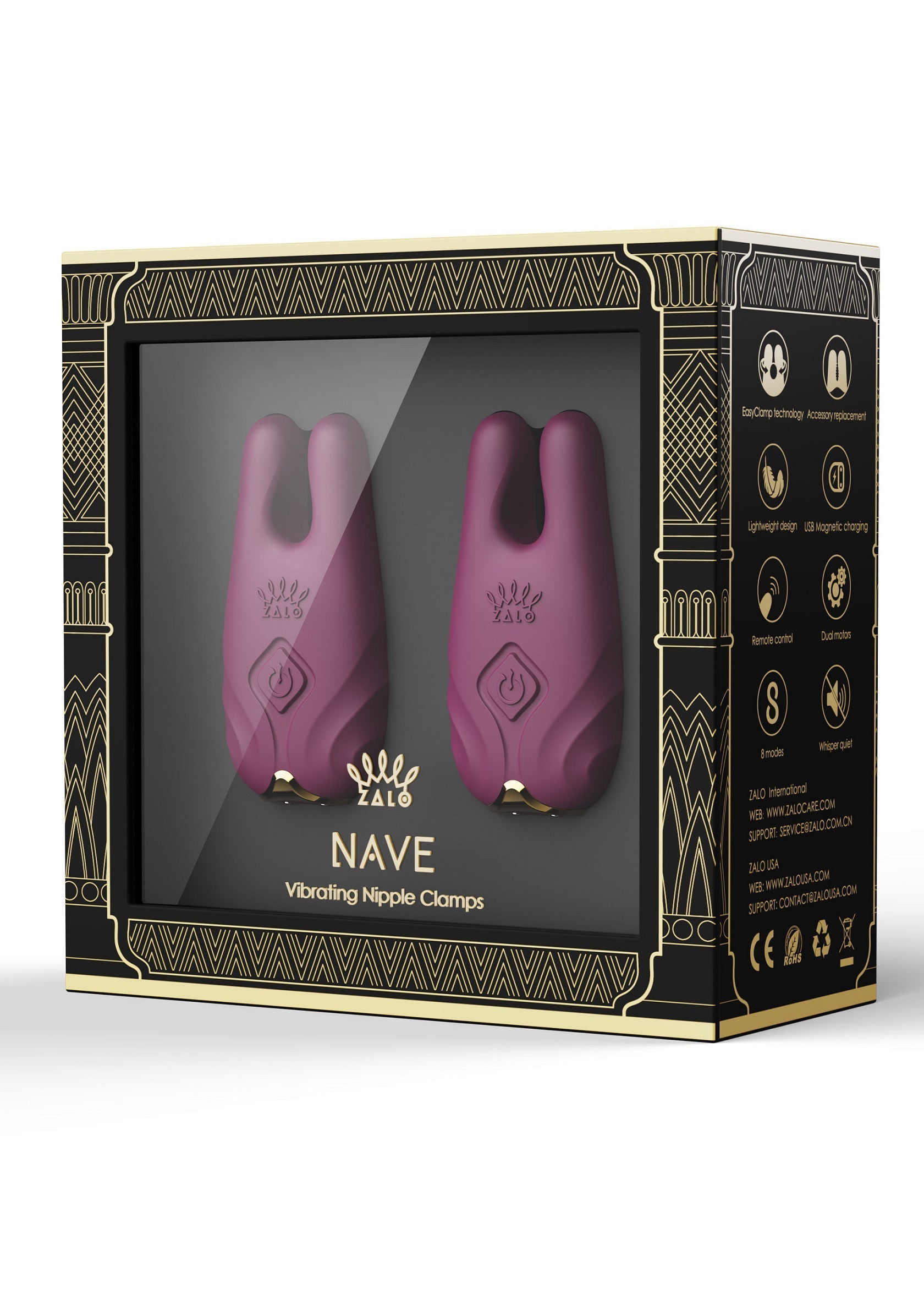 Accessoire BDSM Zalo Nave Vibrating Nipple Clamps