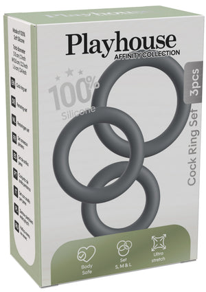 Performance masculine Playhouse Cock Ring Set 3pcs