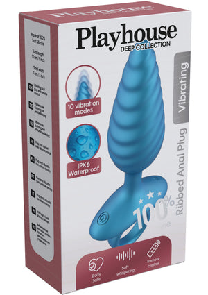 Jouet anal Playhouse Ribbed Anal Plug Vibrating + Remote