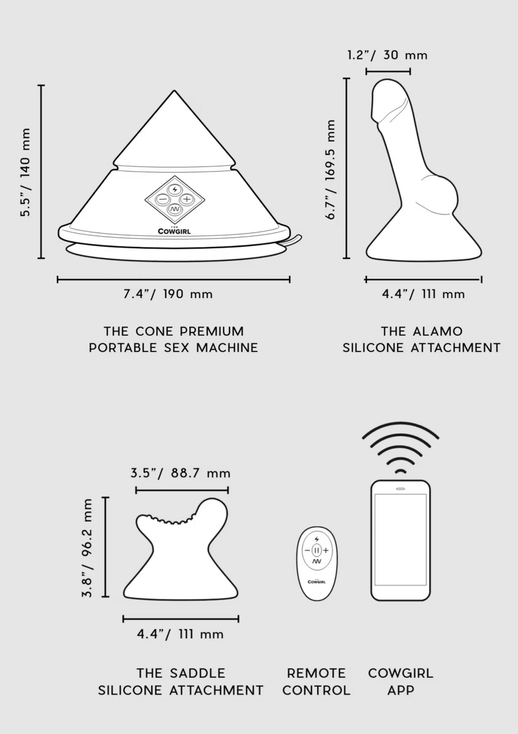 Accessoire The Cowgirl Cowgirl Cone Sex Machine