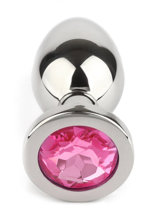 Jouet anal Mr. Steel Jewled Butt Plug Large