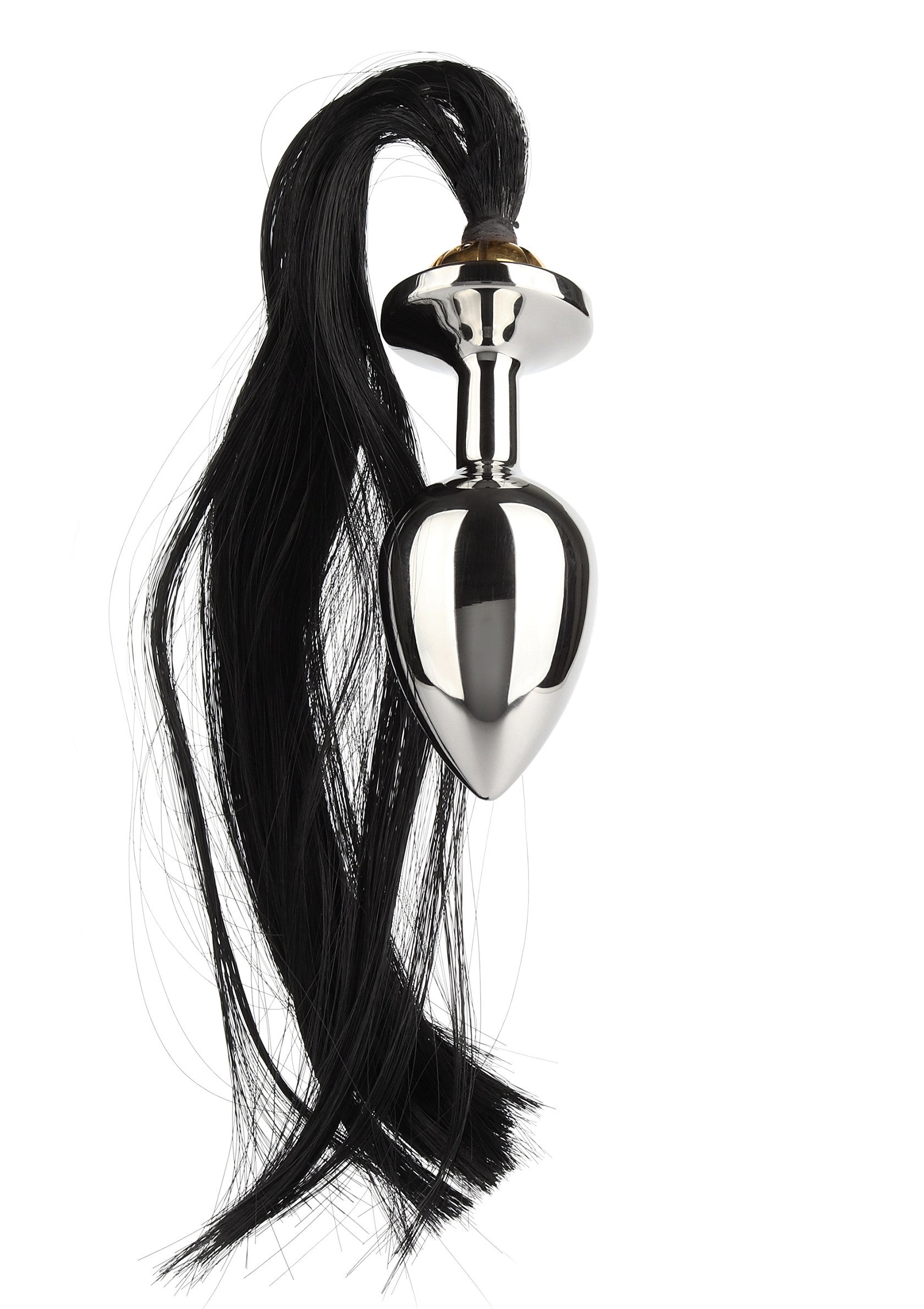 Jouet anal Mr. Steel Black Hair Pony Tail Rosebud