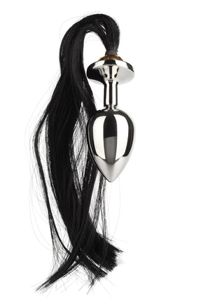 Jouet anal Mr. Steel Black Hair Pony Tail Rosebud