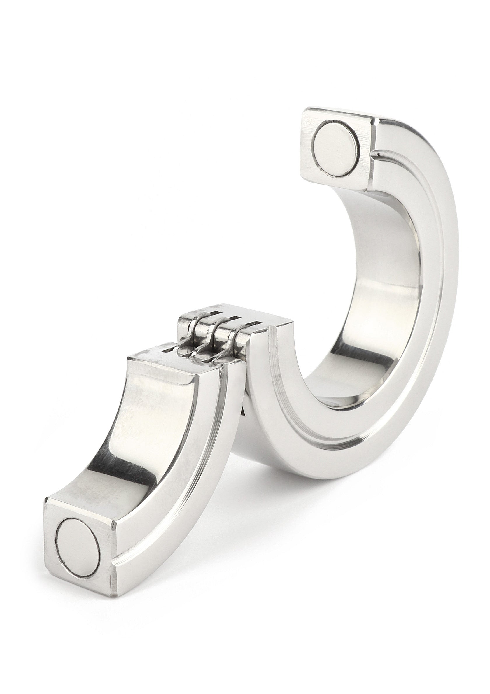 Performance masculine Mr. Steel Hinged Magnetic Cockring 40mm