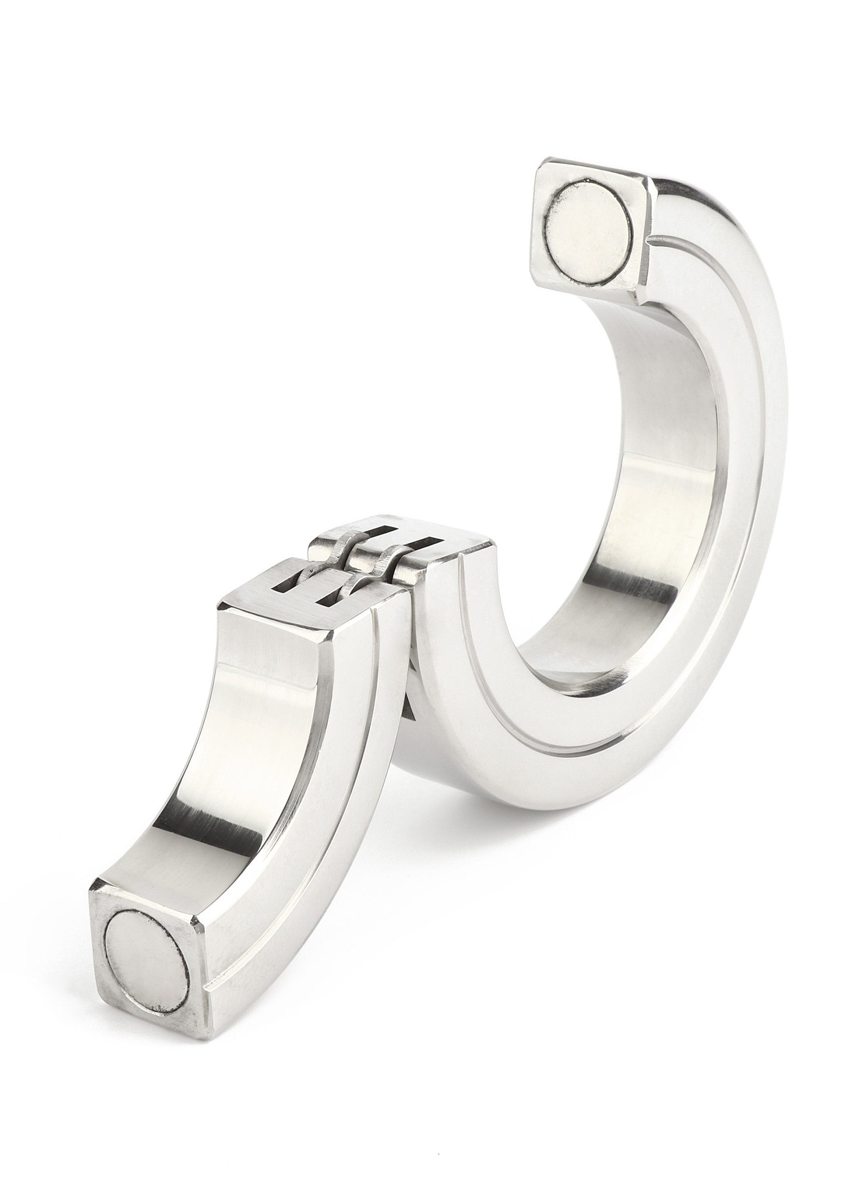 Performance masculine Mr. Steel Hinged Magnetic Cockring 45mm