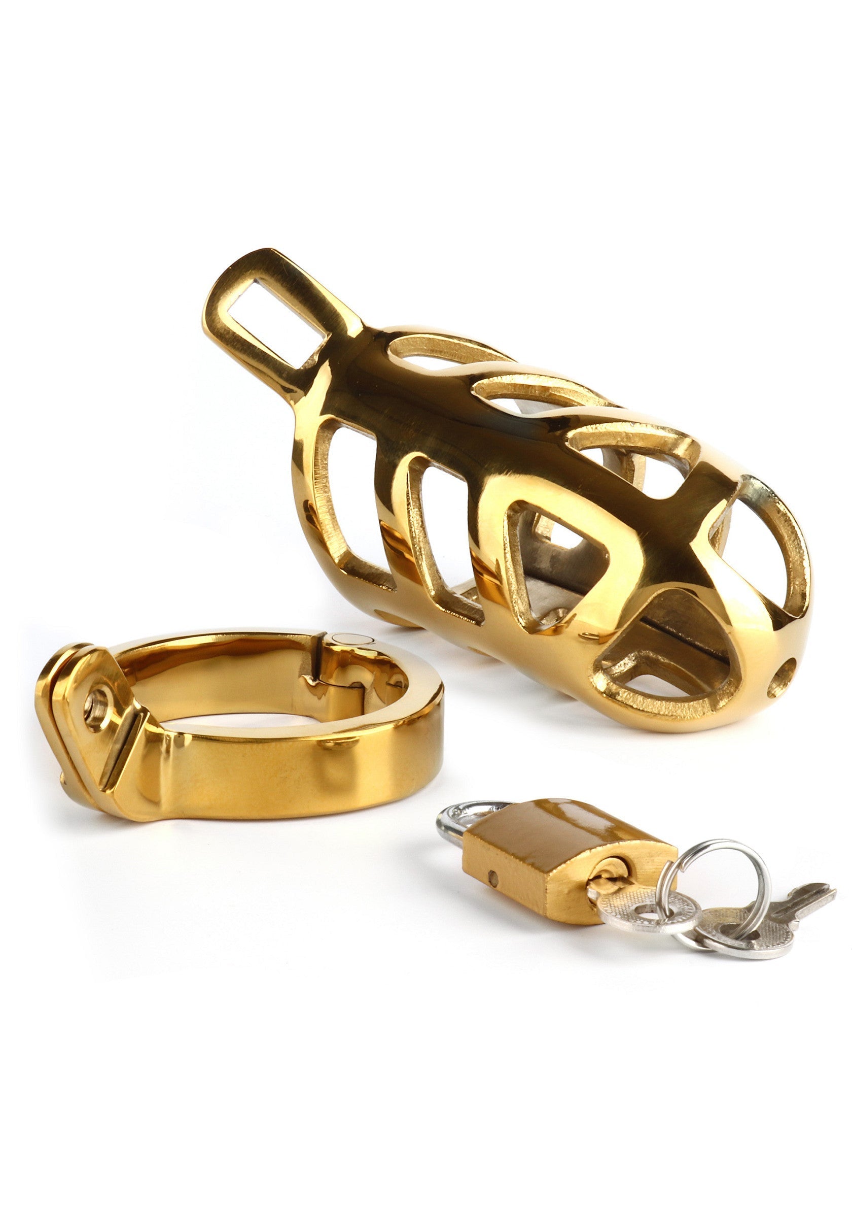 Accessoire BDSM Mr. Steel Brutal Chastity Cage Gold