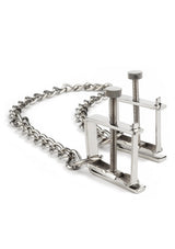 Accessoire BDSM Mr. Steel Press Nipple Clamps With Chain