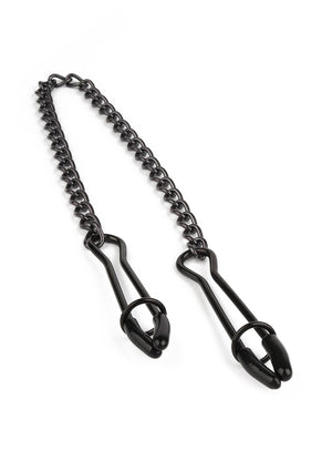 Accessoire BDSM Mr. Steel Tweezer Nipple Clamps Black