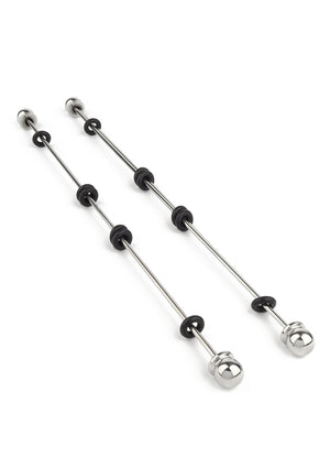 Accessoire BDSM Mr. Steel Nipple Sticks with Ball 20cm