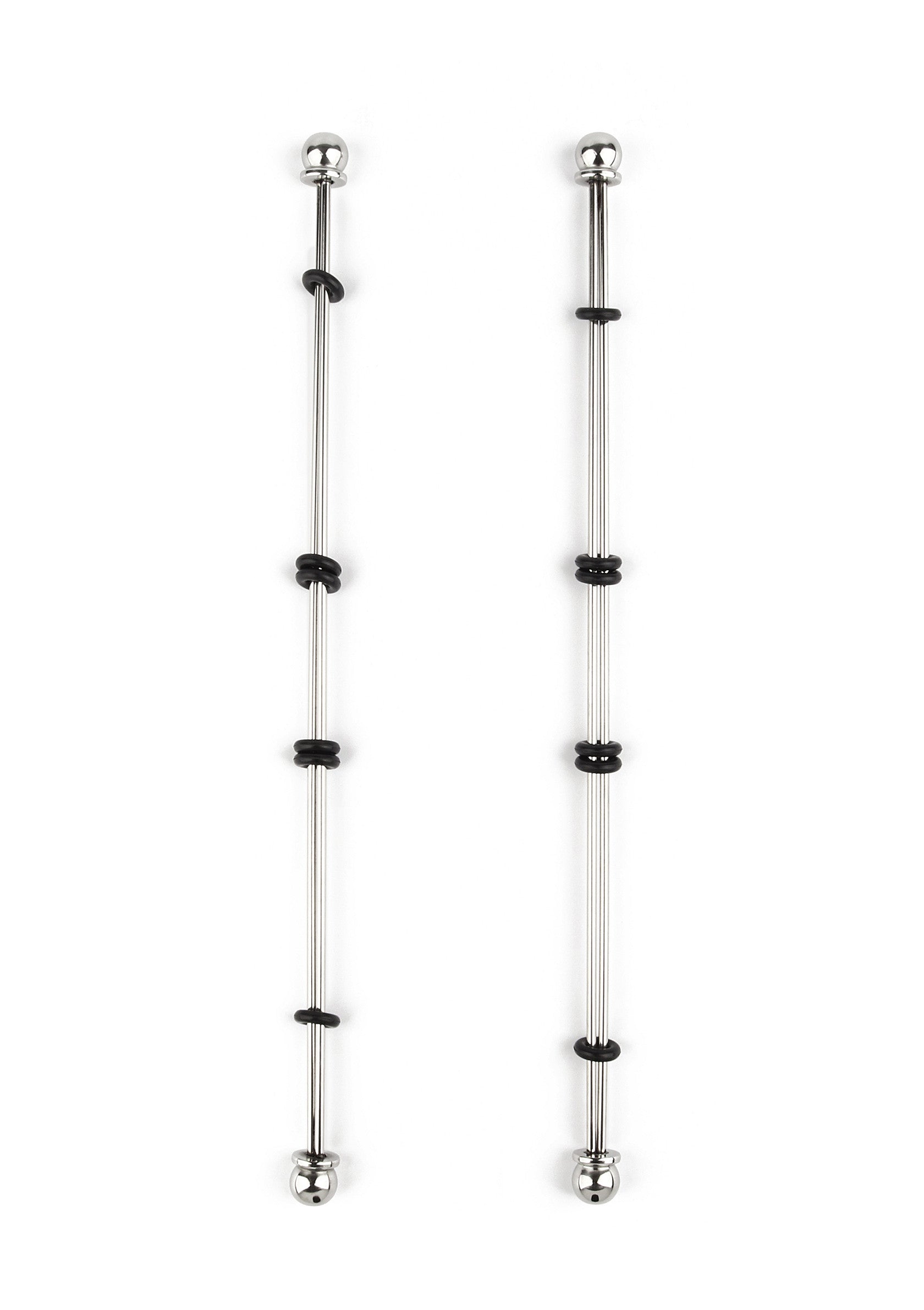 Accessoire BDSM Mr. Steel Nipple Sticks with Ball 20cm