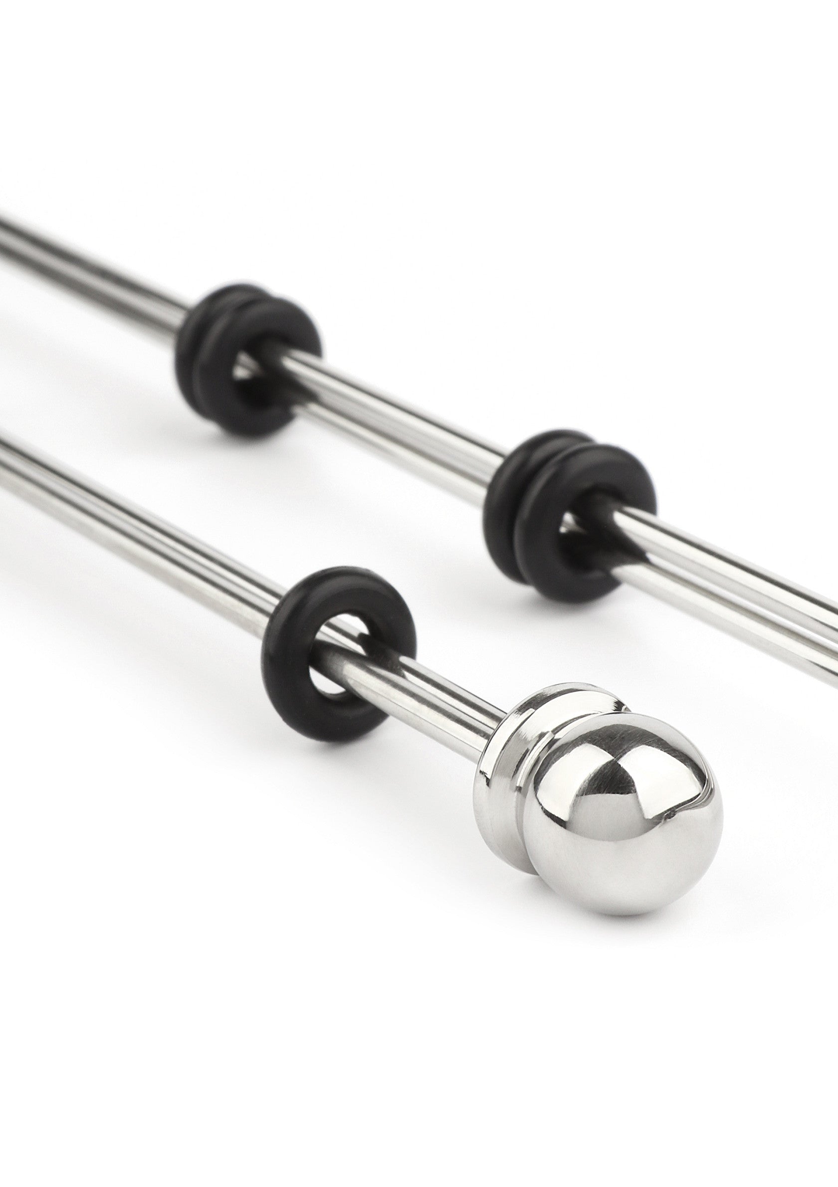 Accessoire BDSM Mr. Steel Nipple Sticks with Ball 20cm