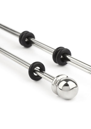 Accessoire BDSM Mr. Steel Nipple Sticks with Ball 20cm