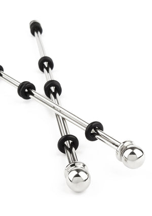 Accessoire BDSM Mr. Steel Nipple Sticks with Ball 20cm