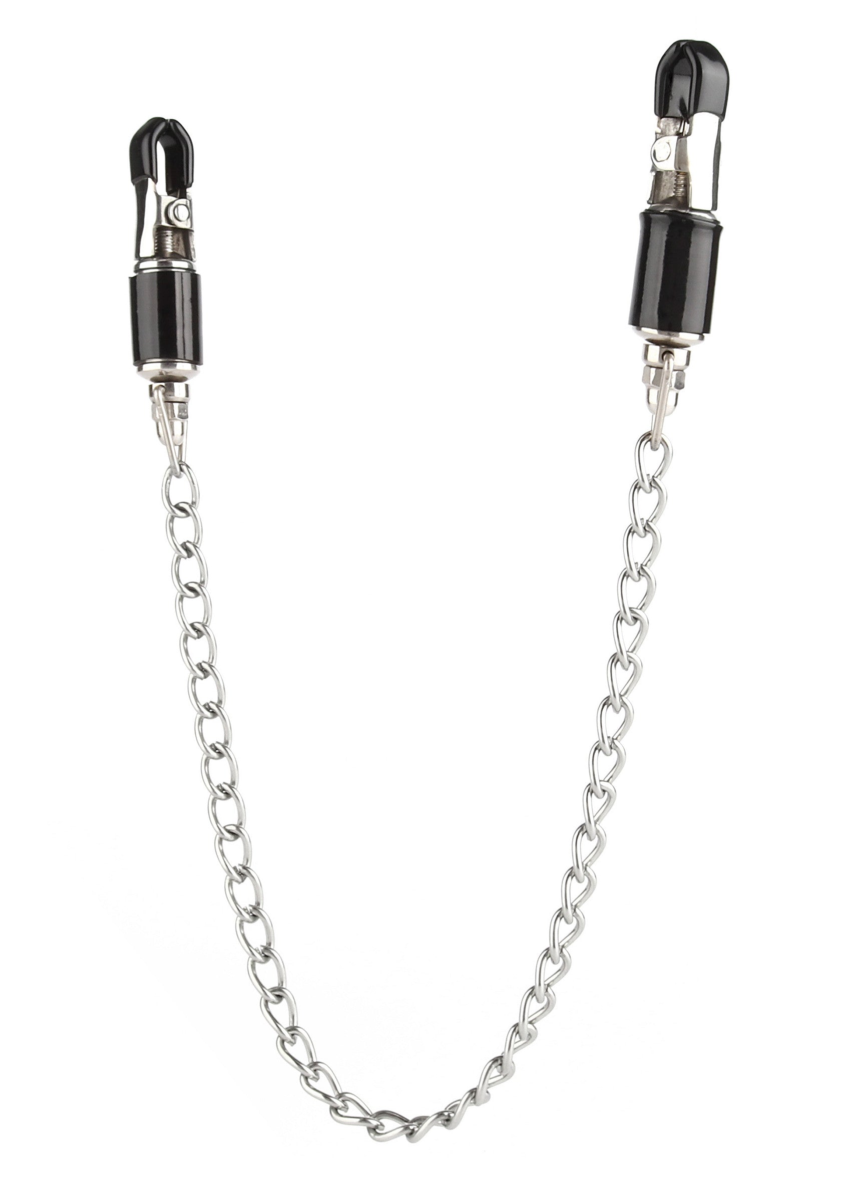 Accessoire BDSM Mr. Steel Barrel Tit Clamps With Chain
