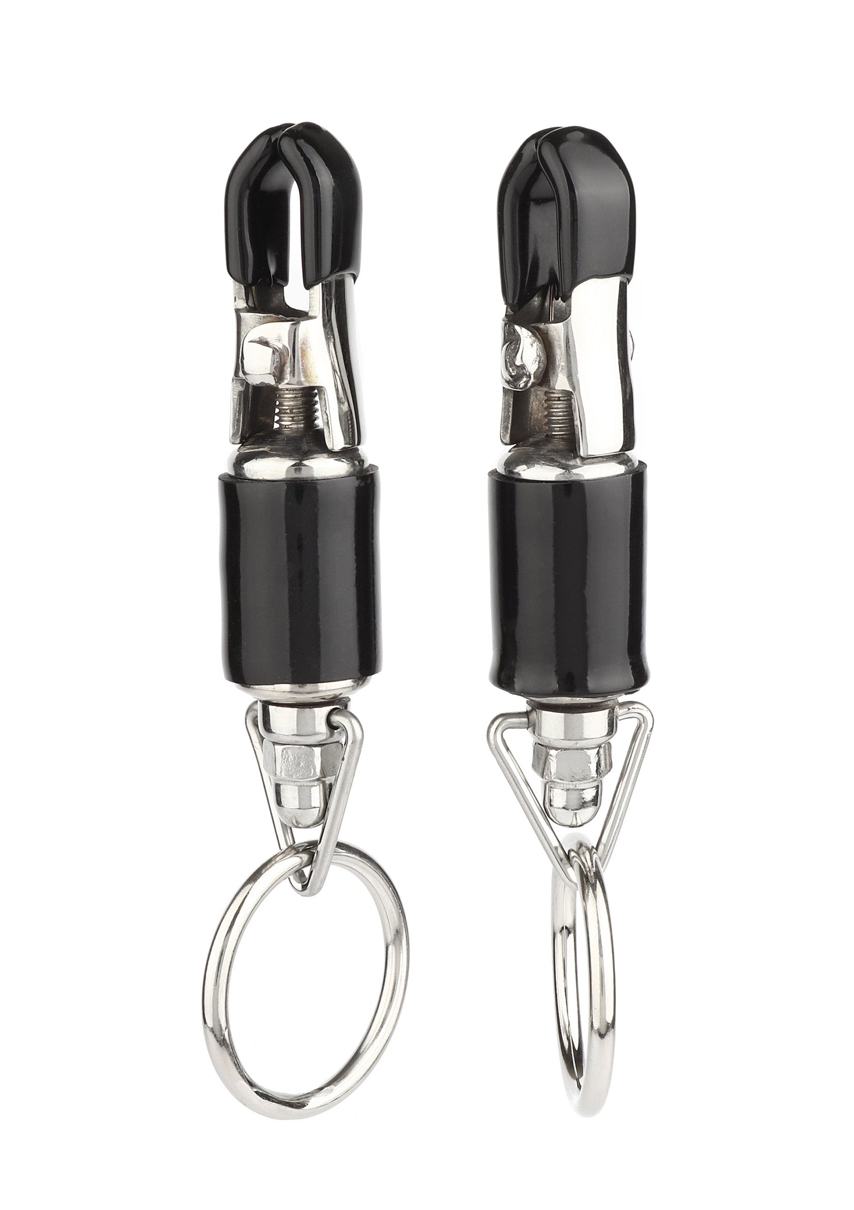 Accessoire BDSM Mr. Steel Barrel Tit Clamps With Ring
