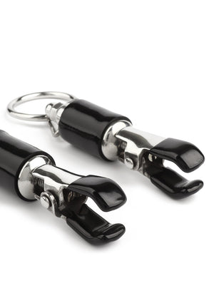 Accessoire BDSM Mr. Steel Barrel Tit Clamps With Ring