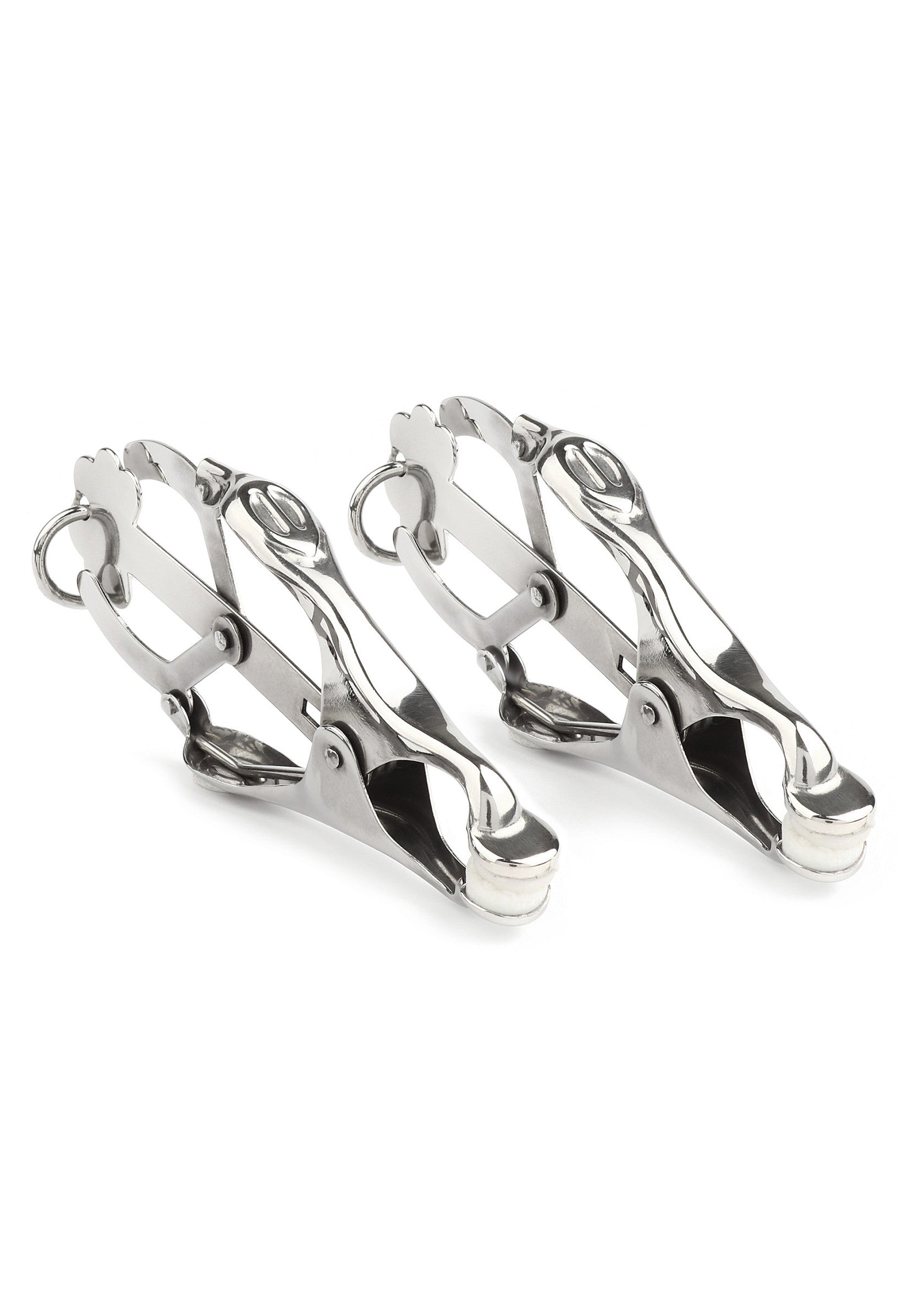 Accessoire BDSM Mr. Steel Squeezer Nipple Clamps W Ring