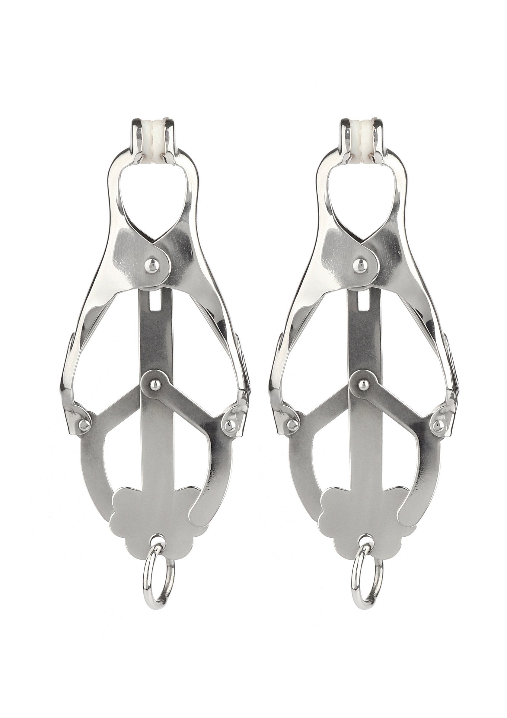 Accessoire BDSM Mr. Steel Squeezer Nipple Clamps W Ring