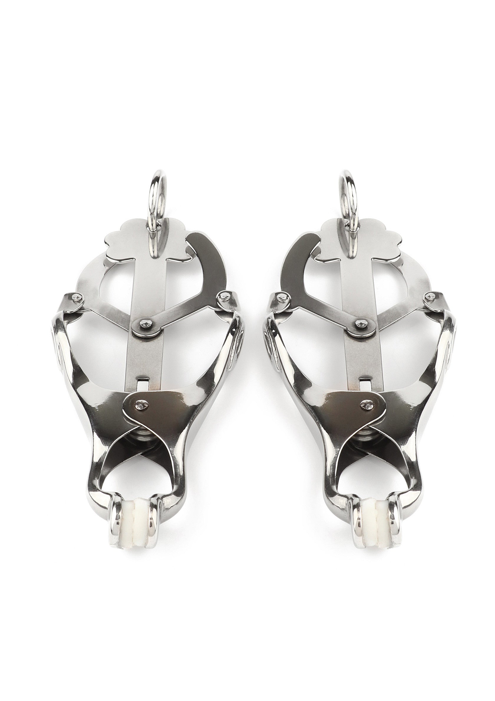 Accessoire BDSM Mr. Steel Squeezer Nipple Clamps W Ring