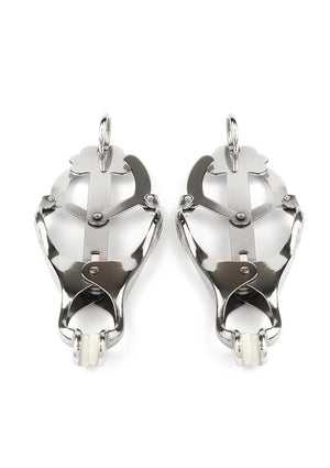 Accessoire BDSM Mr. Steel Squeezer Nipple Clamps W Ring