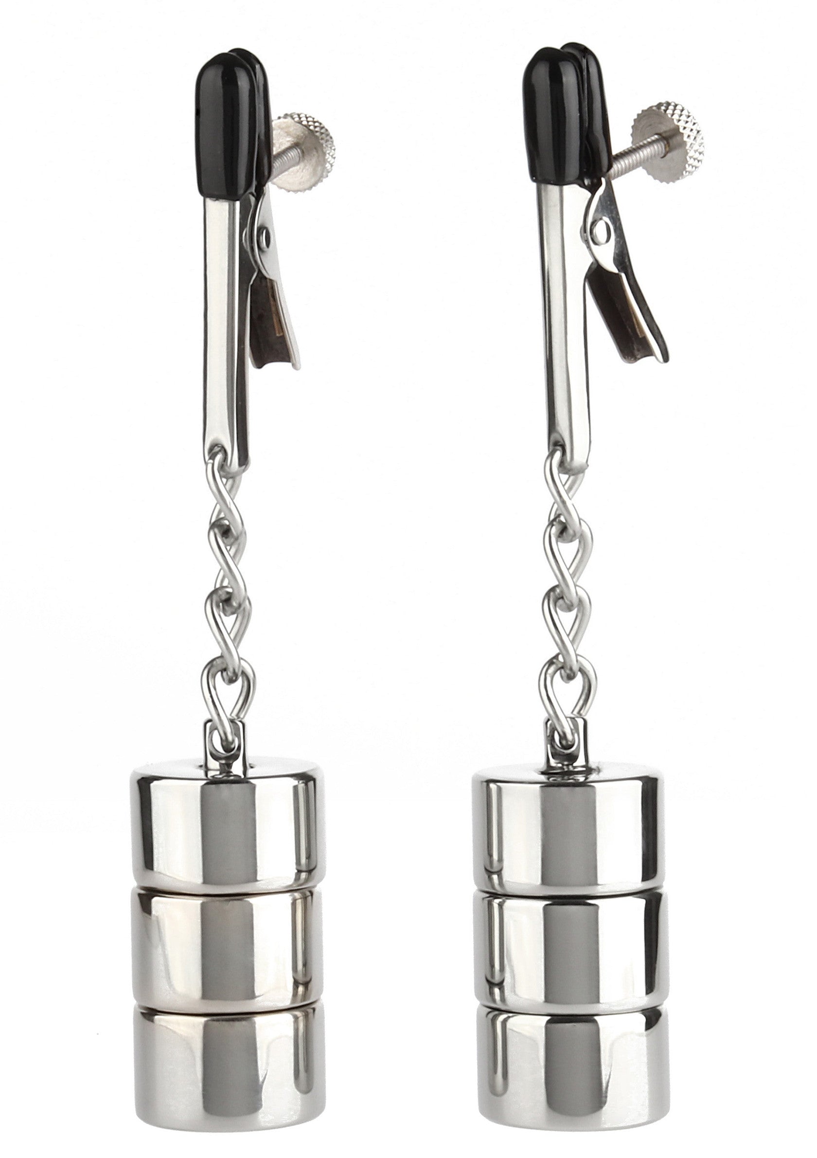 Accessoire BDSM Mr. Steel Aligator Nipple Clamps Weights