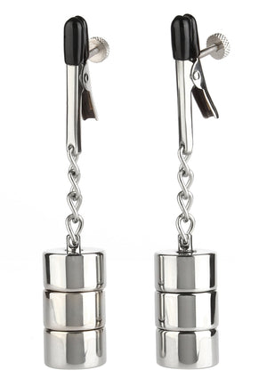Accessoire BDSM Mr. Steel Aligator Nipple Clamps Weights