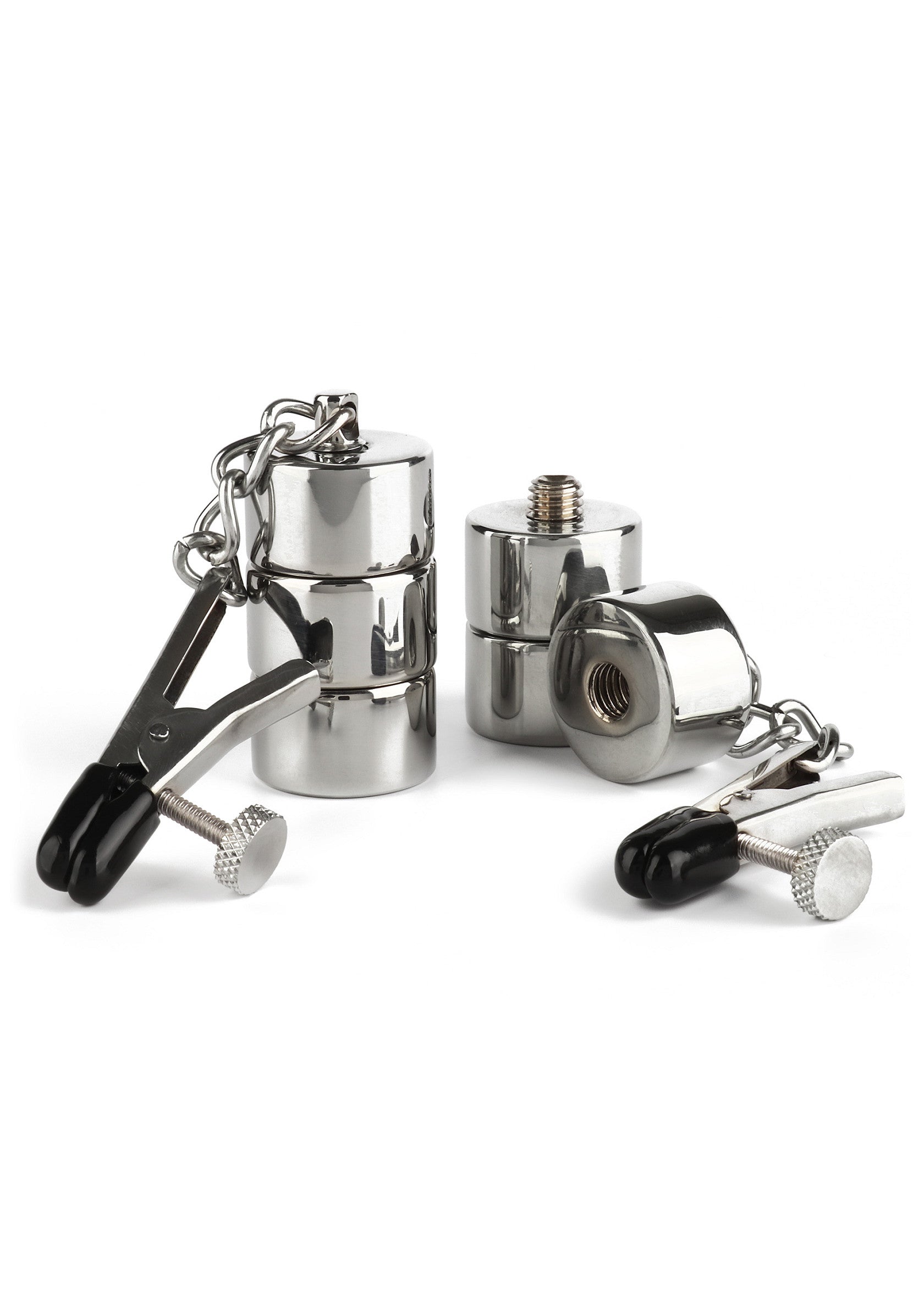 Accessoire BDSM Mr. Steel Aligator Nipple Clamps Weights