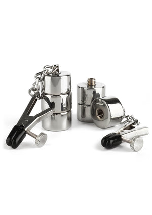 Accessoire BDSM Mr. Steel Aligator Nipple Clamps Weights