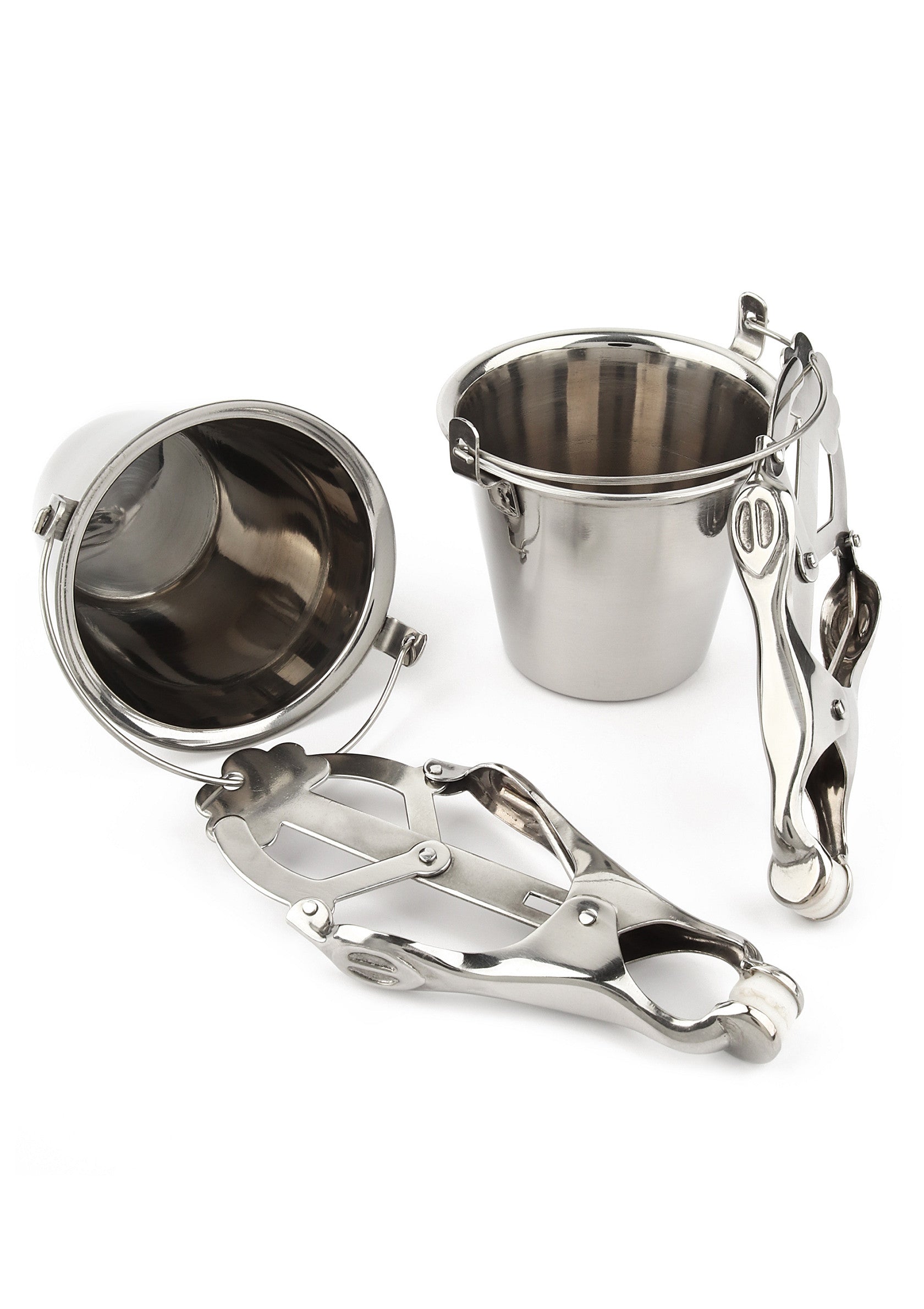 Accessoire BDSM Mr. Steel Nipple Clamps with Buckets