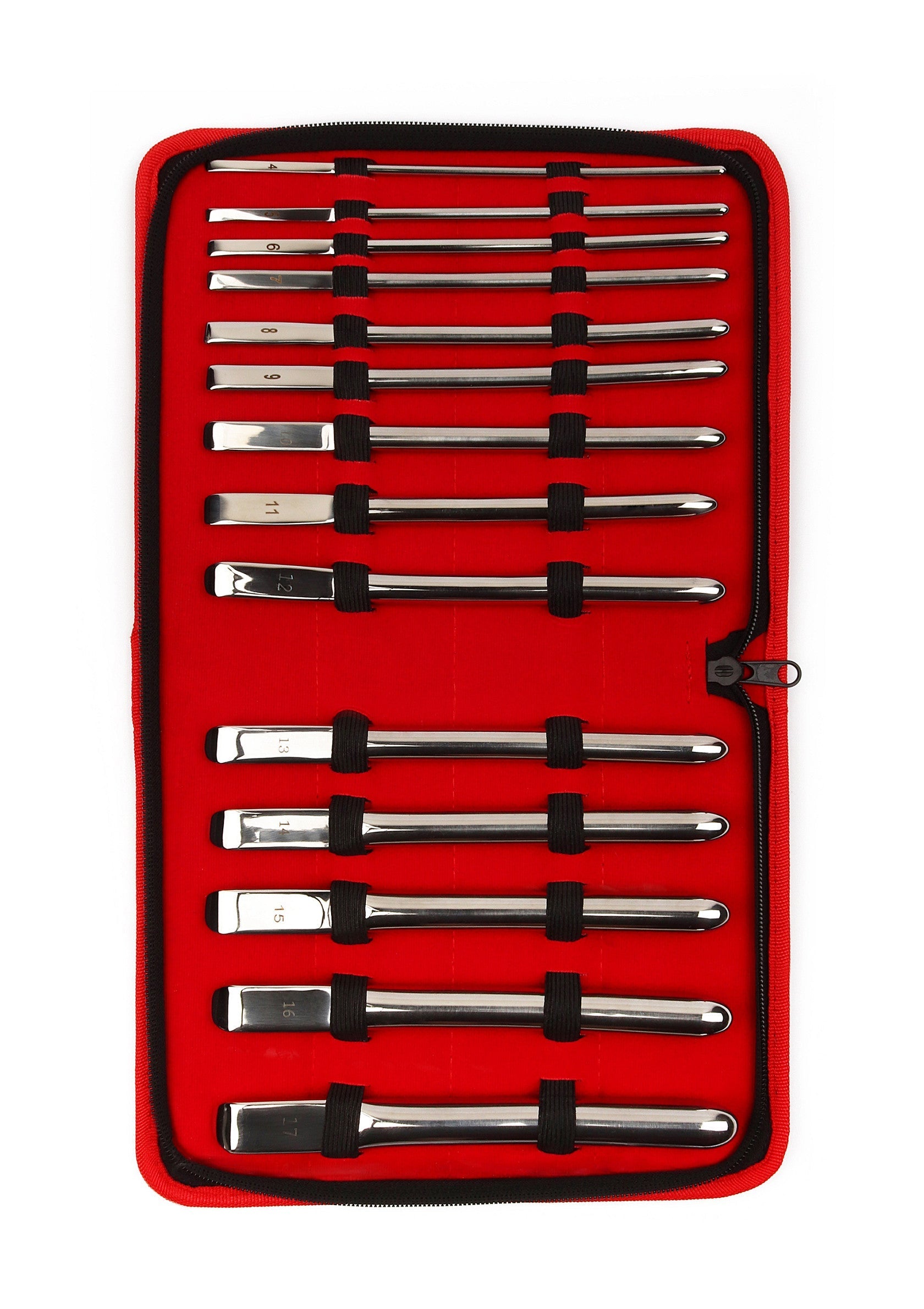 Accessoire BDSM Mr. Steel Single End Dilator 14 pcs