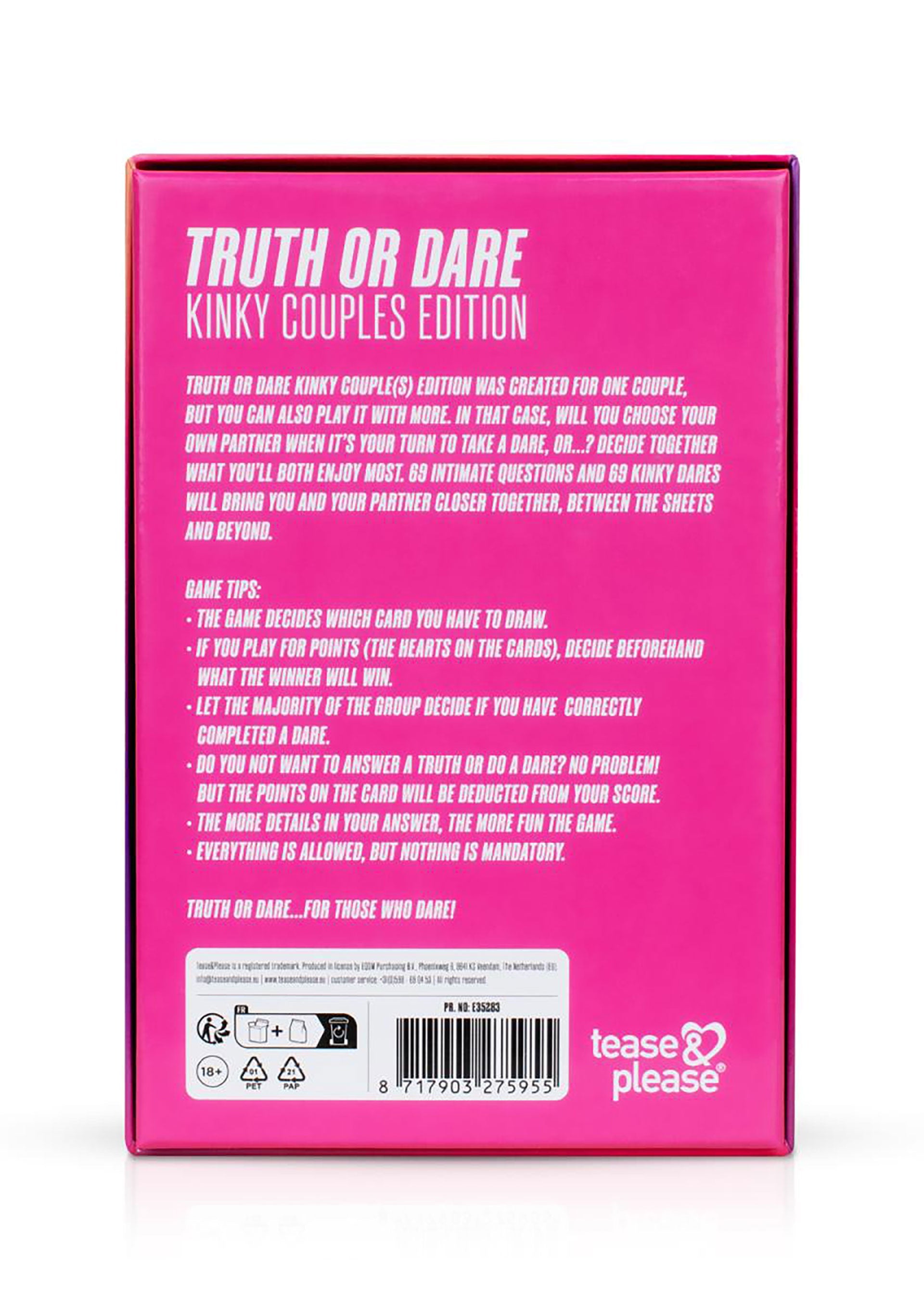 Jeu coquin Tease & Please Truth or Dare Kinky Couples Edition
