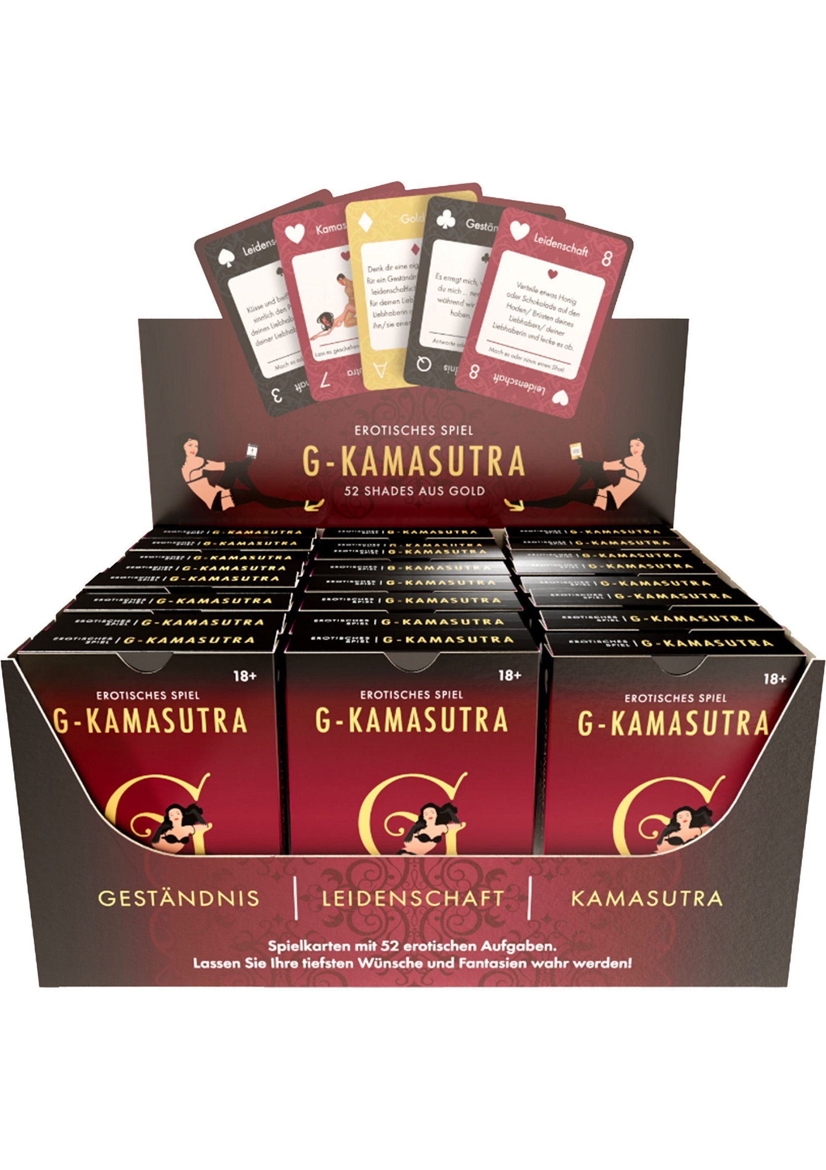 Jeu coquin Mad Party Games G Kamasutra cards 24 pcs ENG/FR/DE
