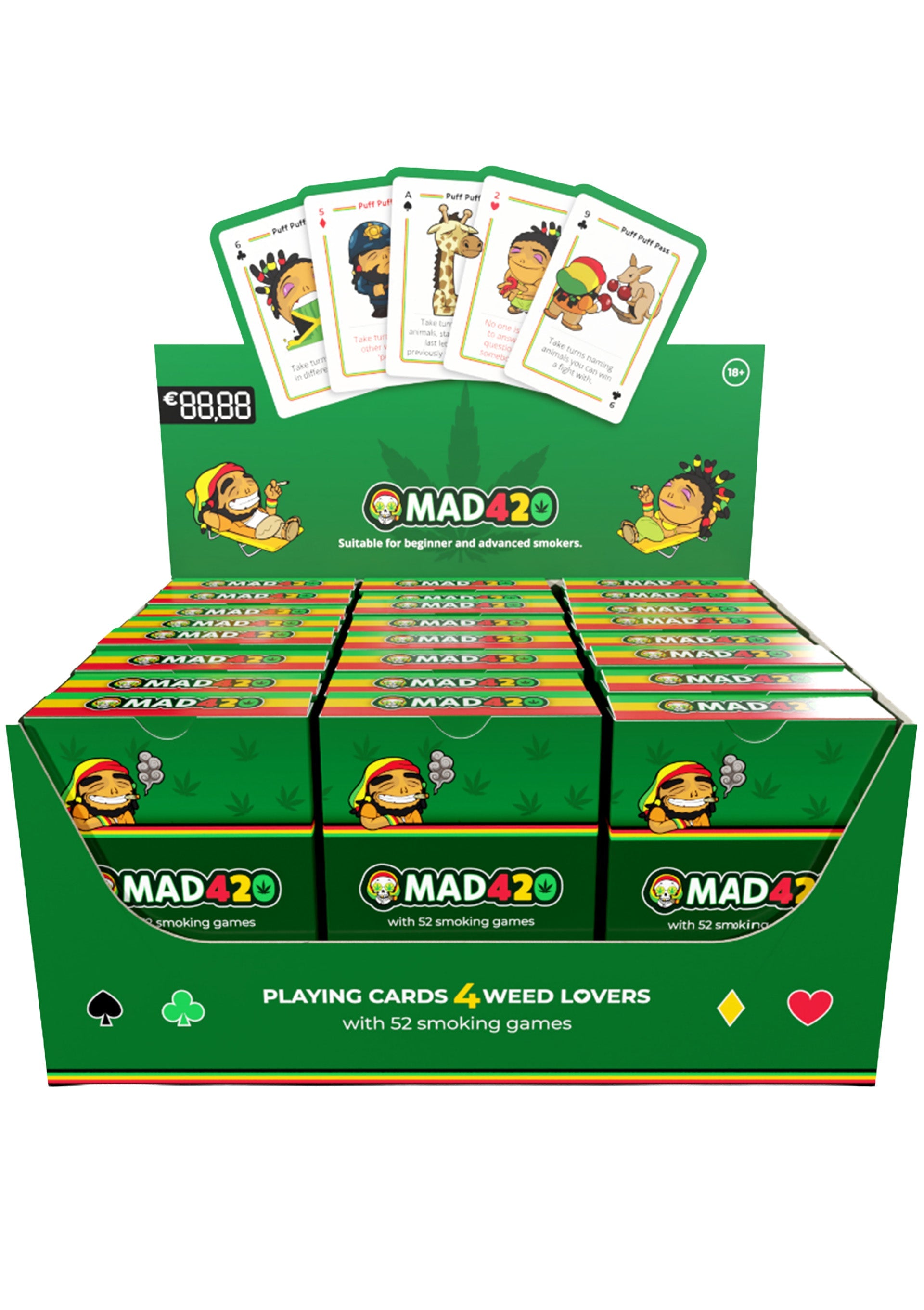 Jeu coquin Mad Party Games Mad420 Smoking Cards 24 pcs