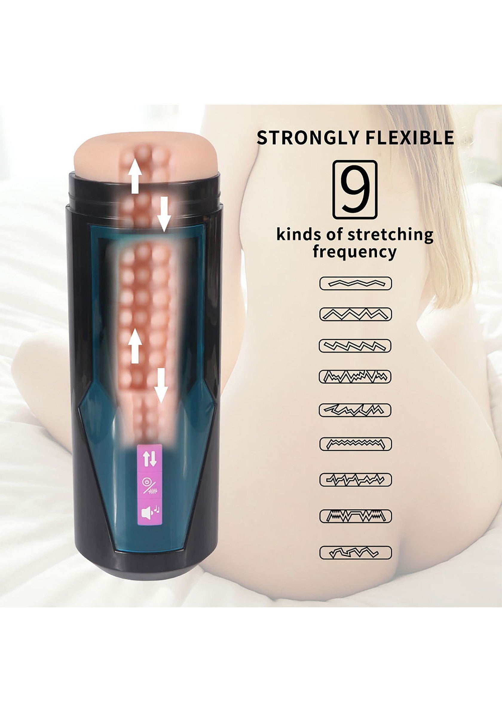Masturbateur Hismith KlicLok Vibrating Stroker