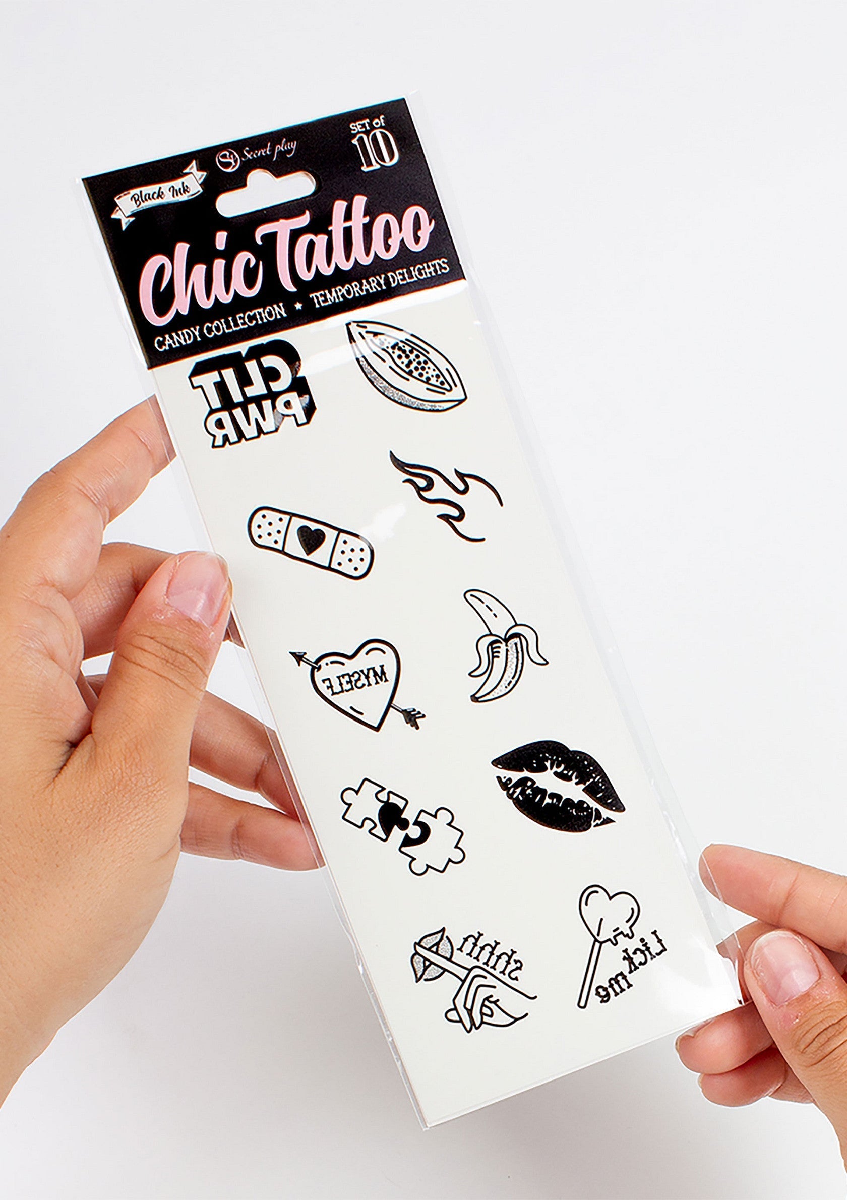 Jeu coquin Secret Play Candy Chic Temporary Tattoo