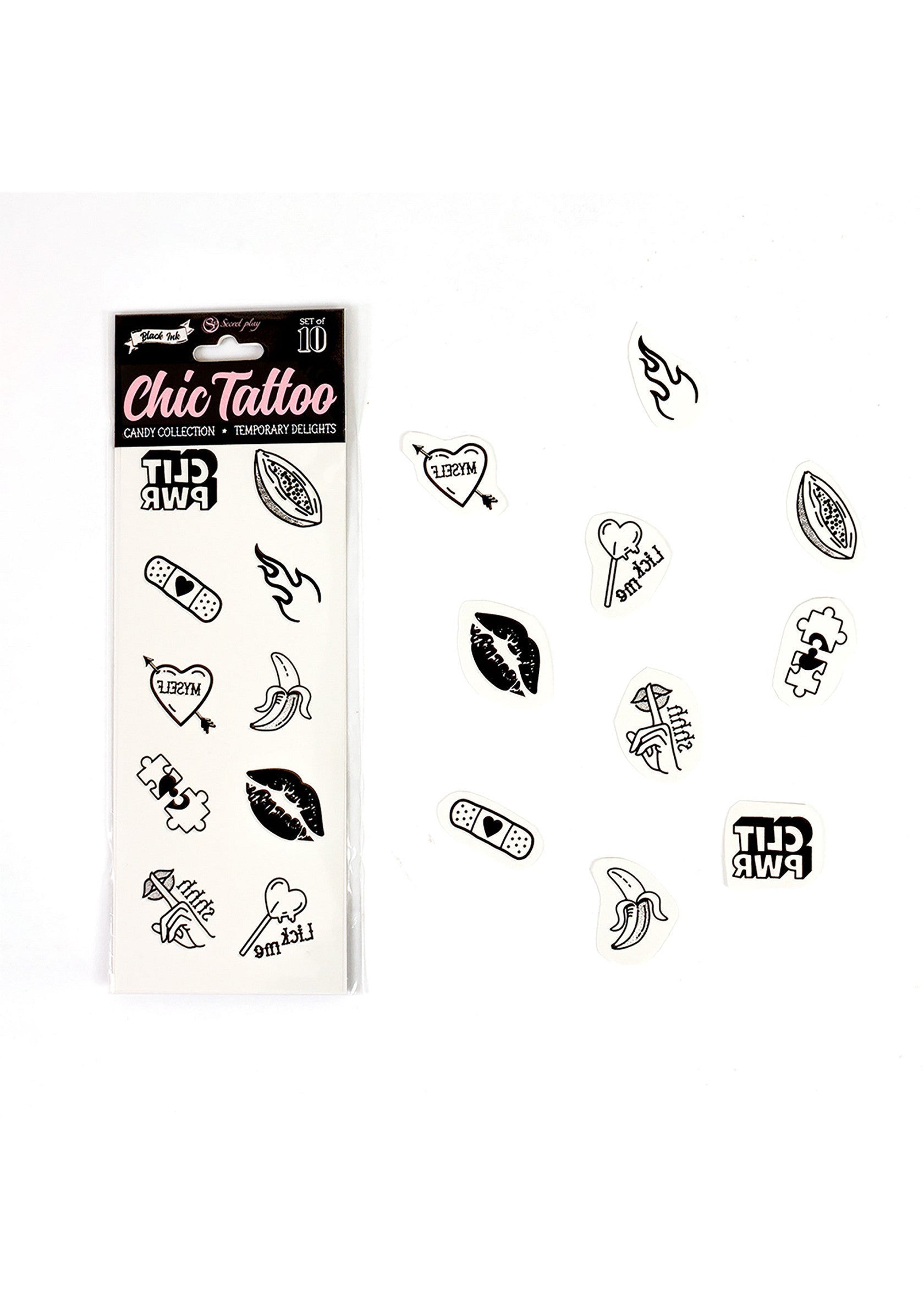 Jeu coquin Secret Play Candy Chic Temporary Tattoo