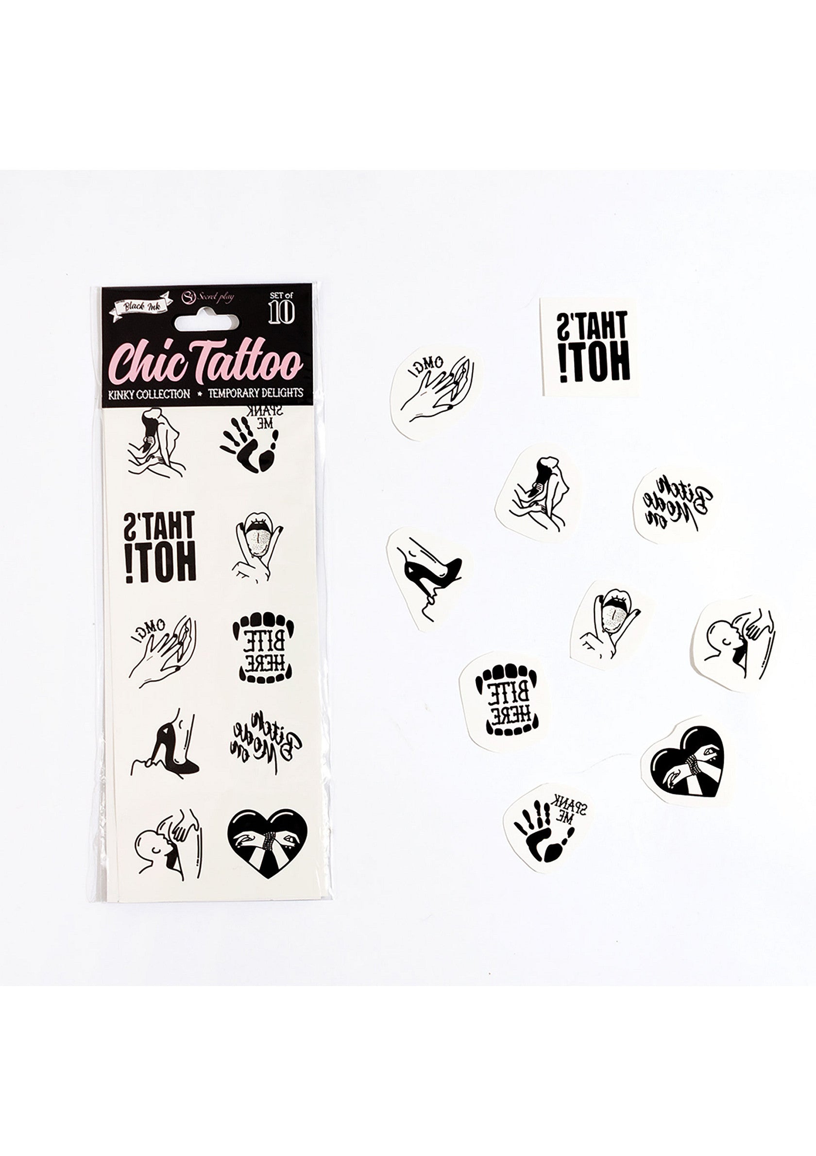 Jeu coquin Secret Play Kinky Chic Temporary Tattoo
