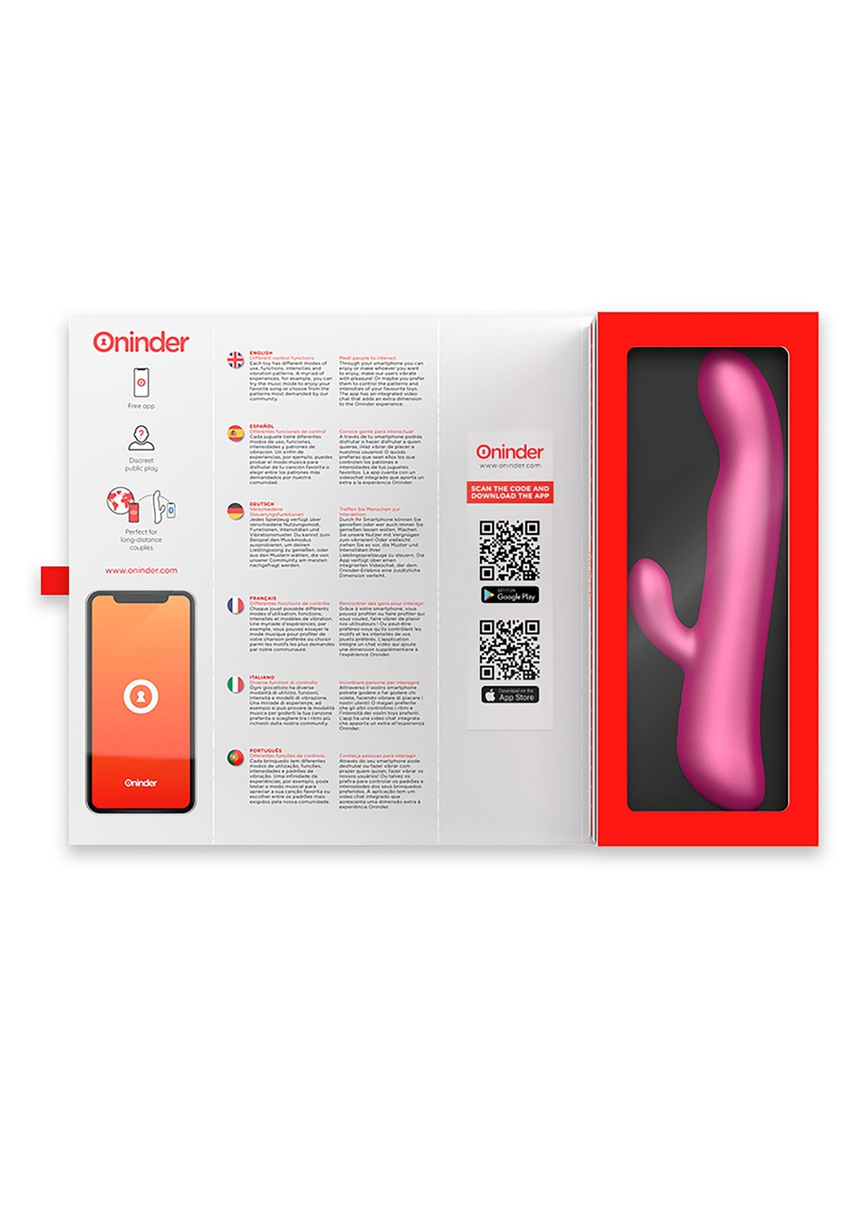Vibromasseur Oninder Oslo Rabbit & Rotation + App