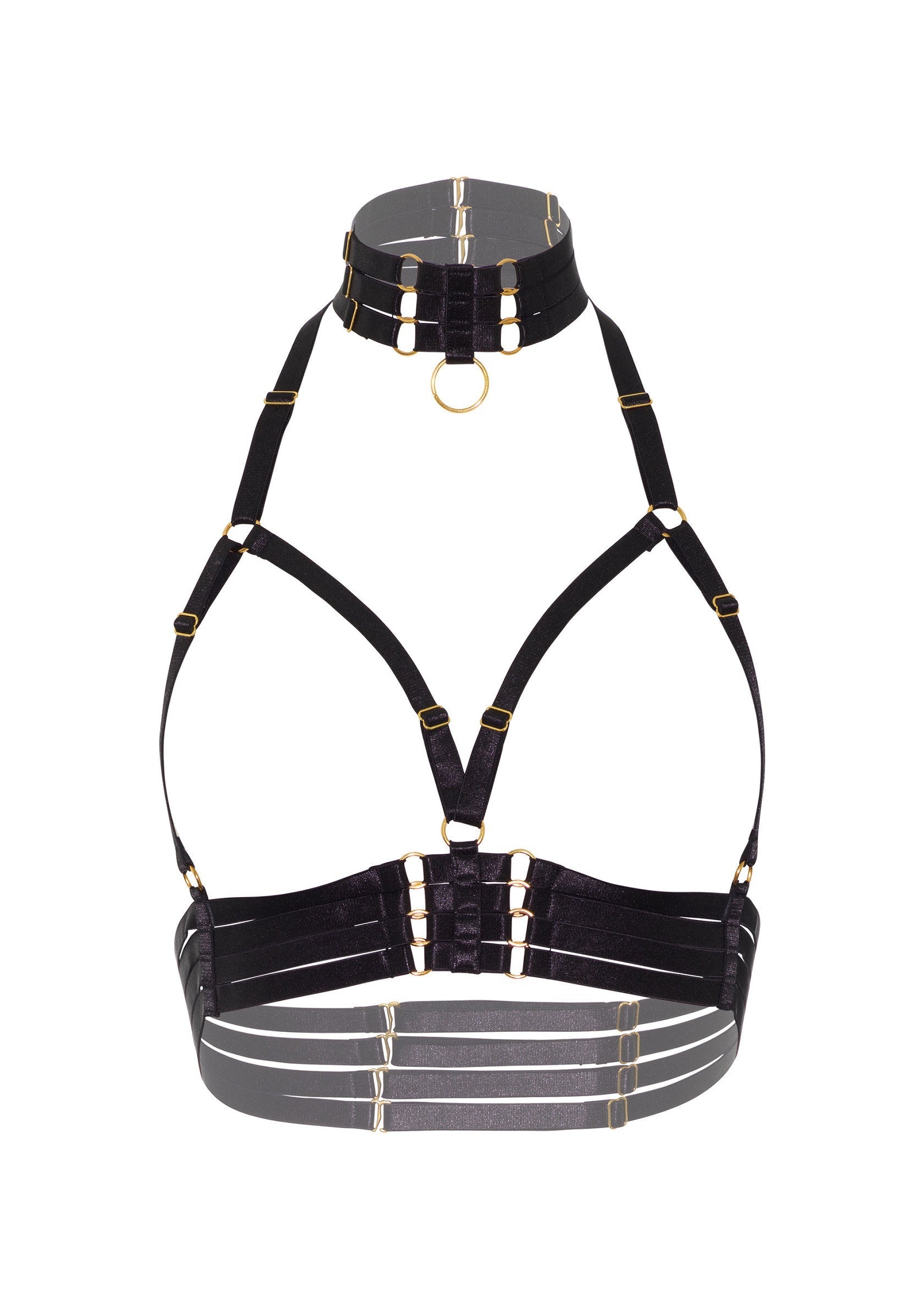 Lingerie Kinky Diva Open Cup Bra Plus O-Ring Collar
