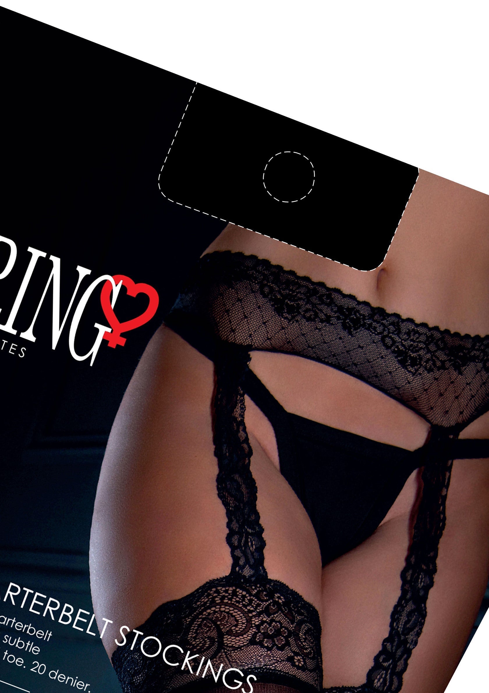 Lingerie Daring Intimates Satin Touch Garterbelt Stockings