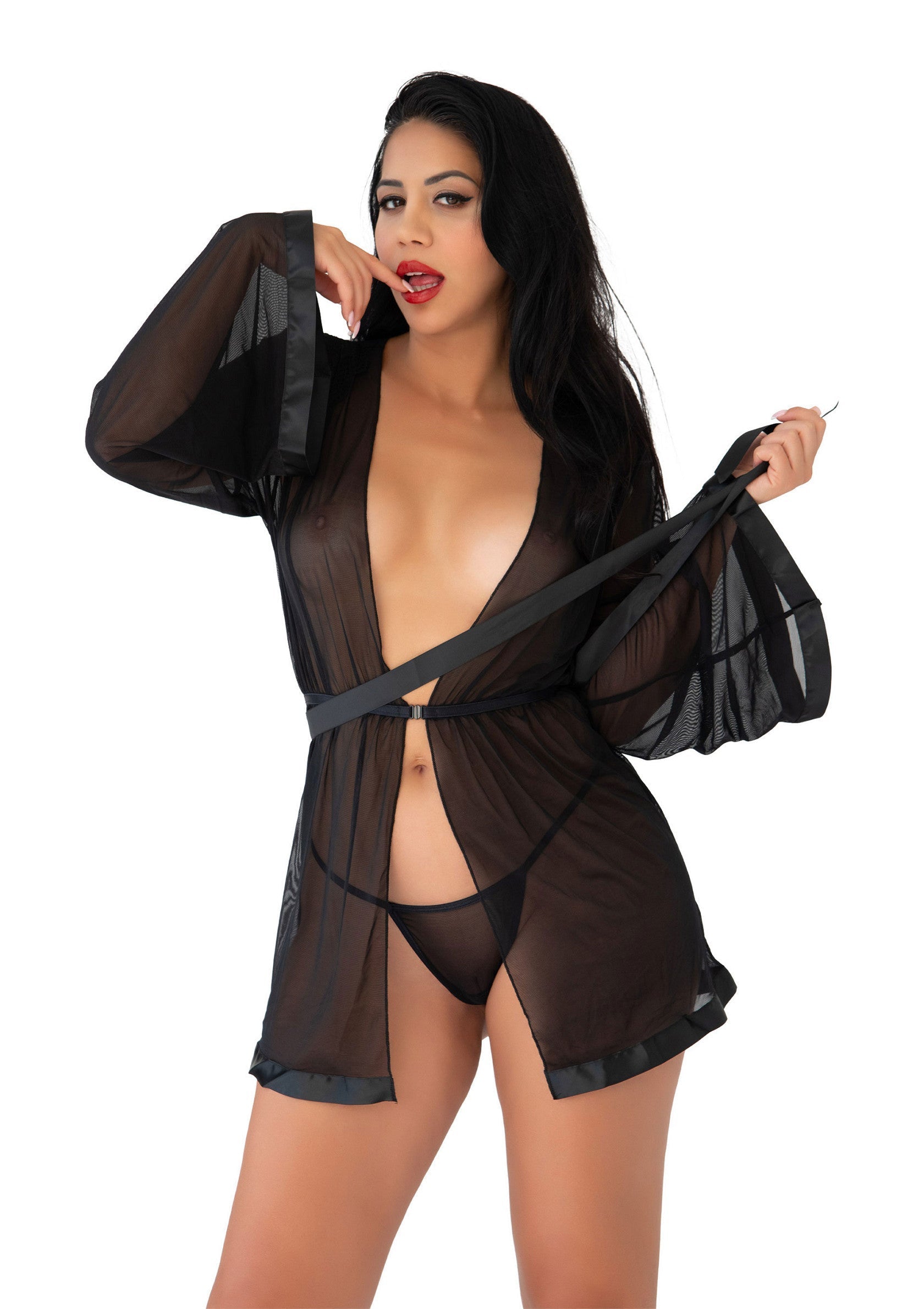 Lingerie Daring Intimates Sheer Kimono and String