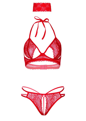 Lingerie Daring Intimates 3PC Bra, Panty and Blindfold