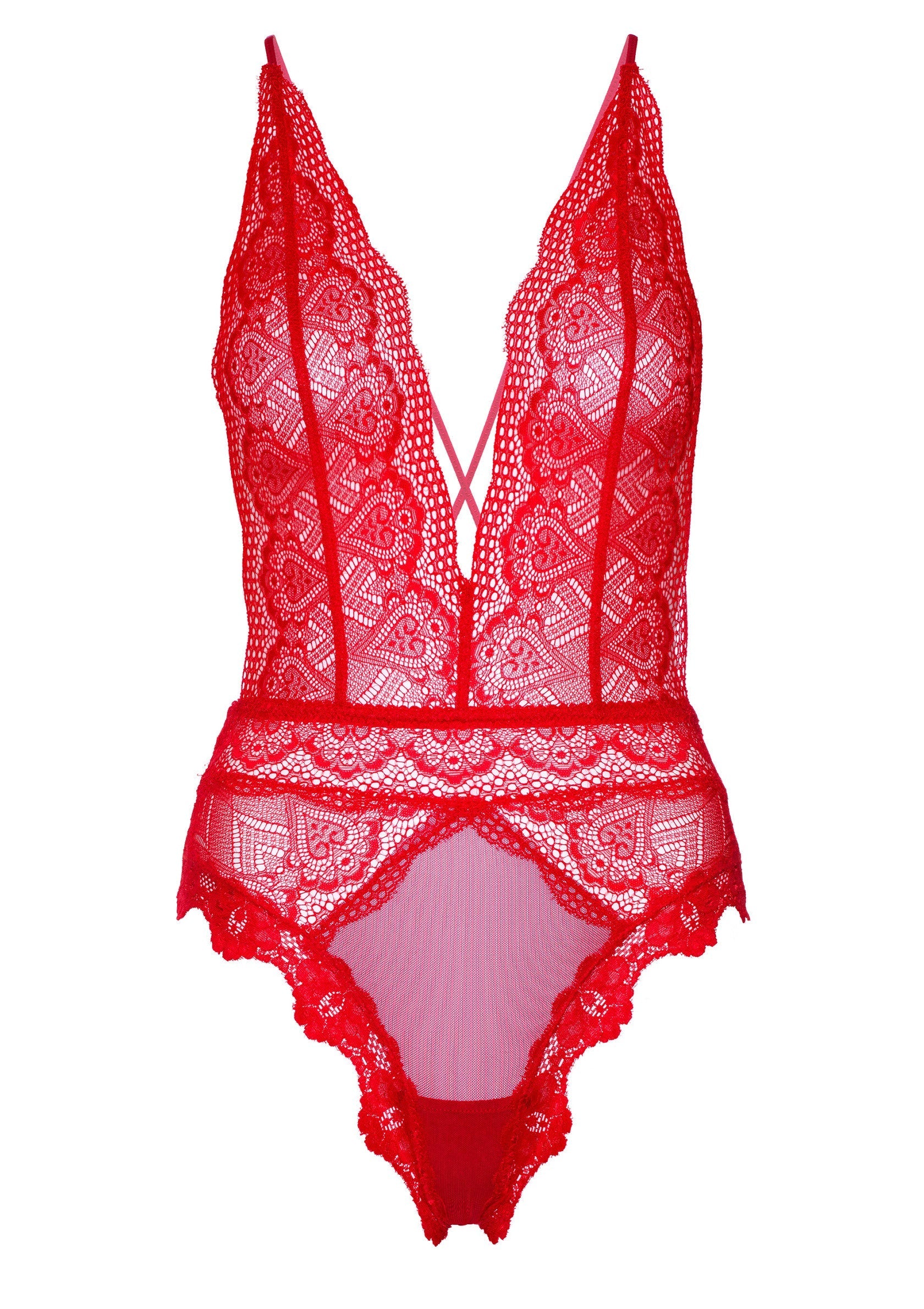 Lingerie Daring Intimates Deep-V Lace Teddy