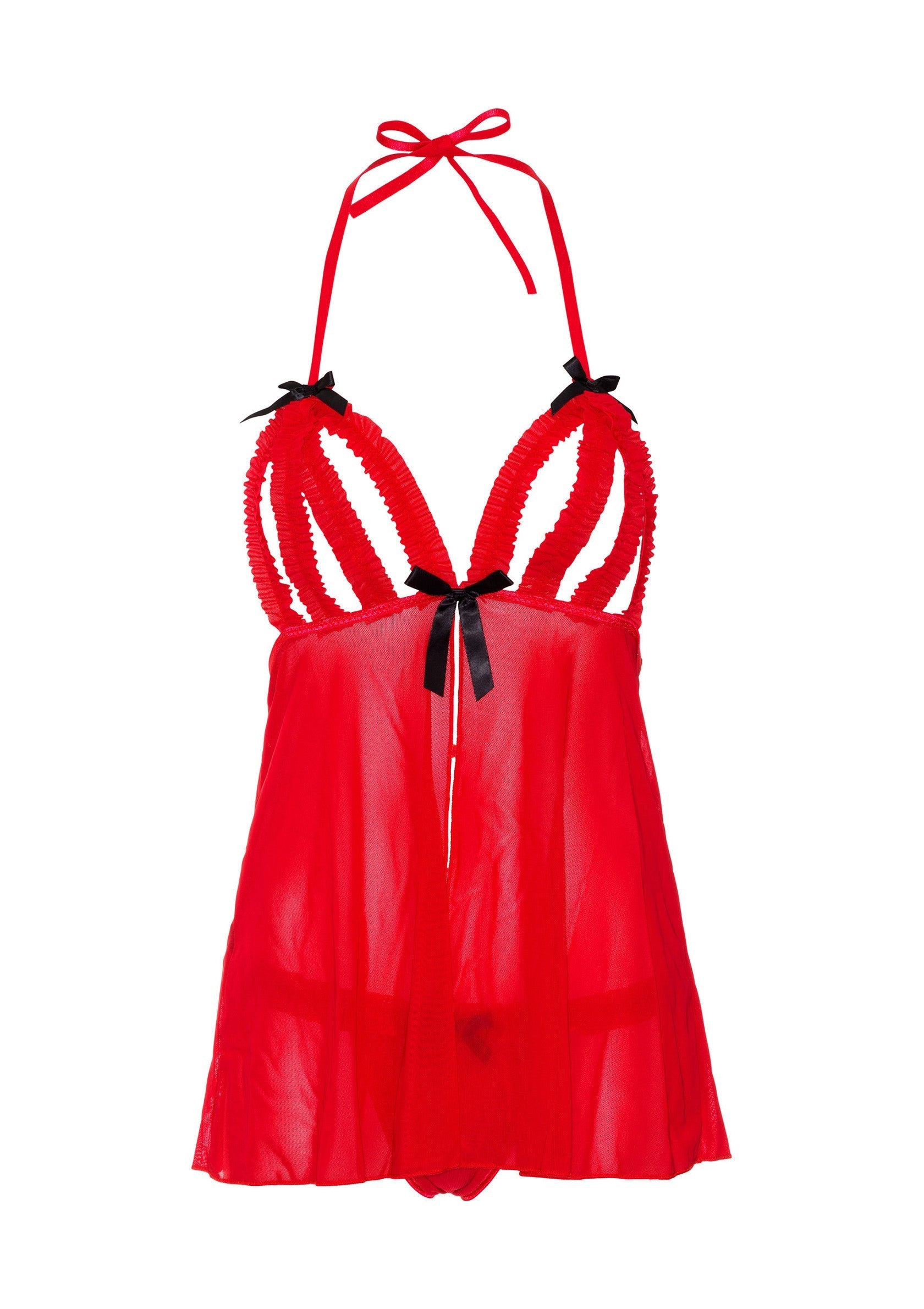 Lingerie Daring Intimates Peek-a-boo Ruffle Babydoll