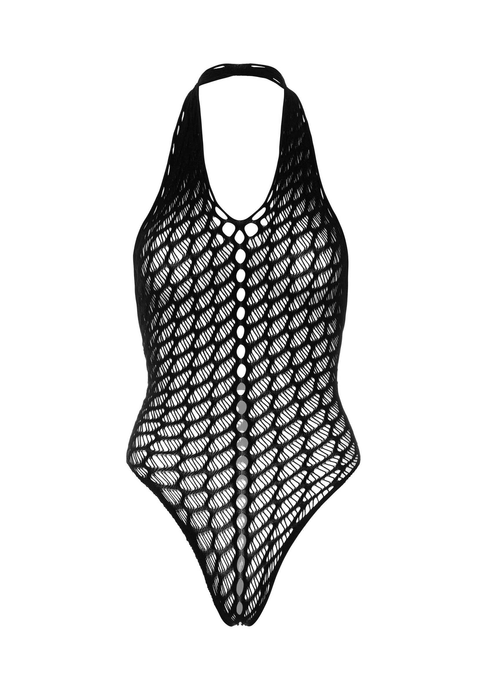 Lingerie Daring Intimates Flow Net Halter Teddy
