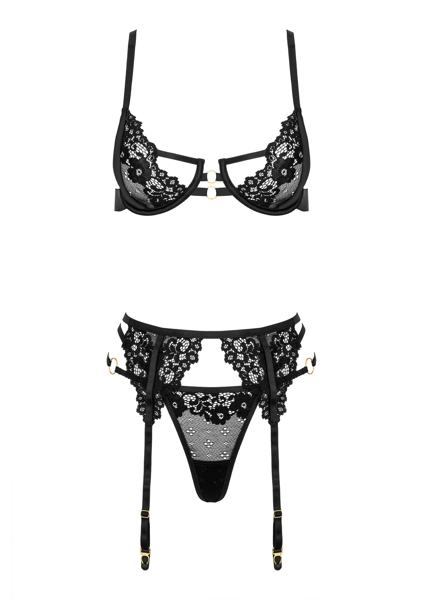 Lingerie Kotek Lacina 3 pcs set