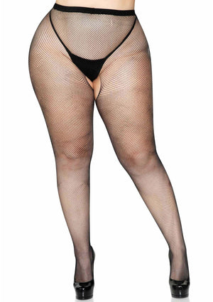 Lingerie Leg Avenue Plus Crotchless Fishnet Pantyhose
